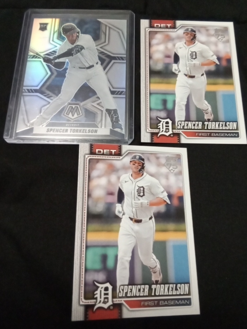 Spencer Torkelson Detroit Baseball Card Lot - White Design (Set of 3)
